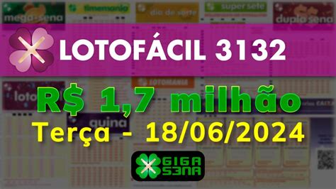 resultado da lotofácil concurso 3132 giga sena